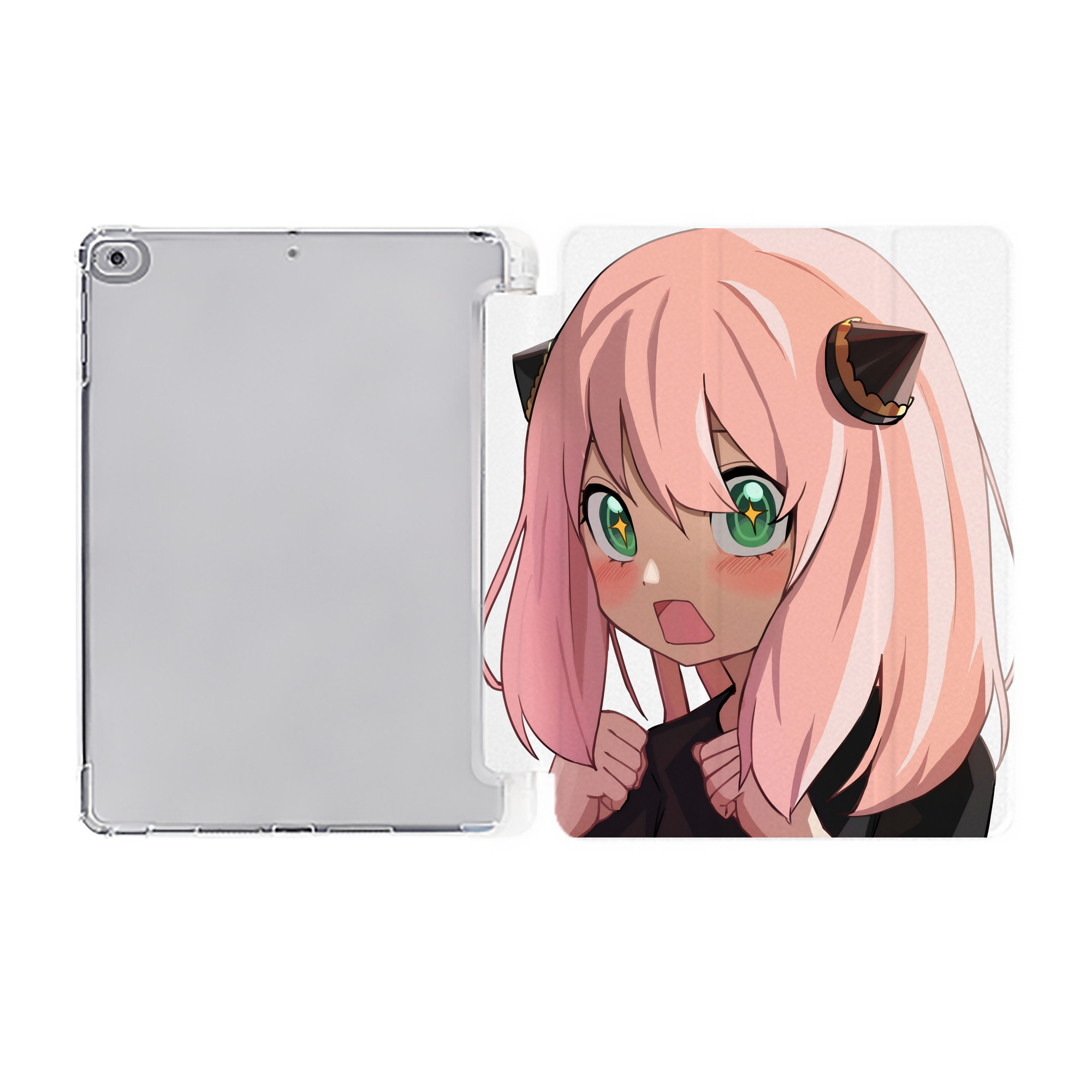 （画像用） SPY×FAMILY间谍家家酒 IPad ケース ペン収納付き 三つ折りスタンド PUレザー×シリコン 対応機種9.5/10.5/10.9インチ